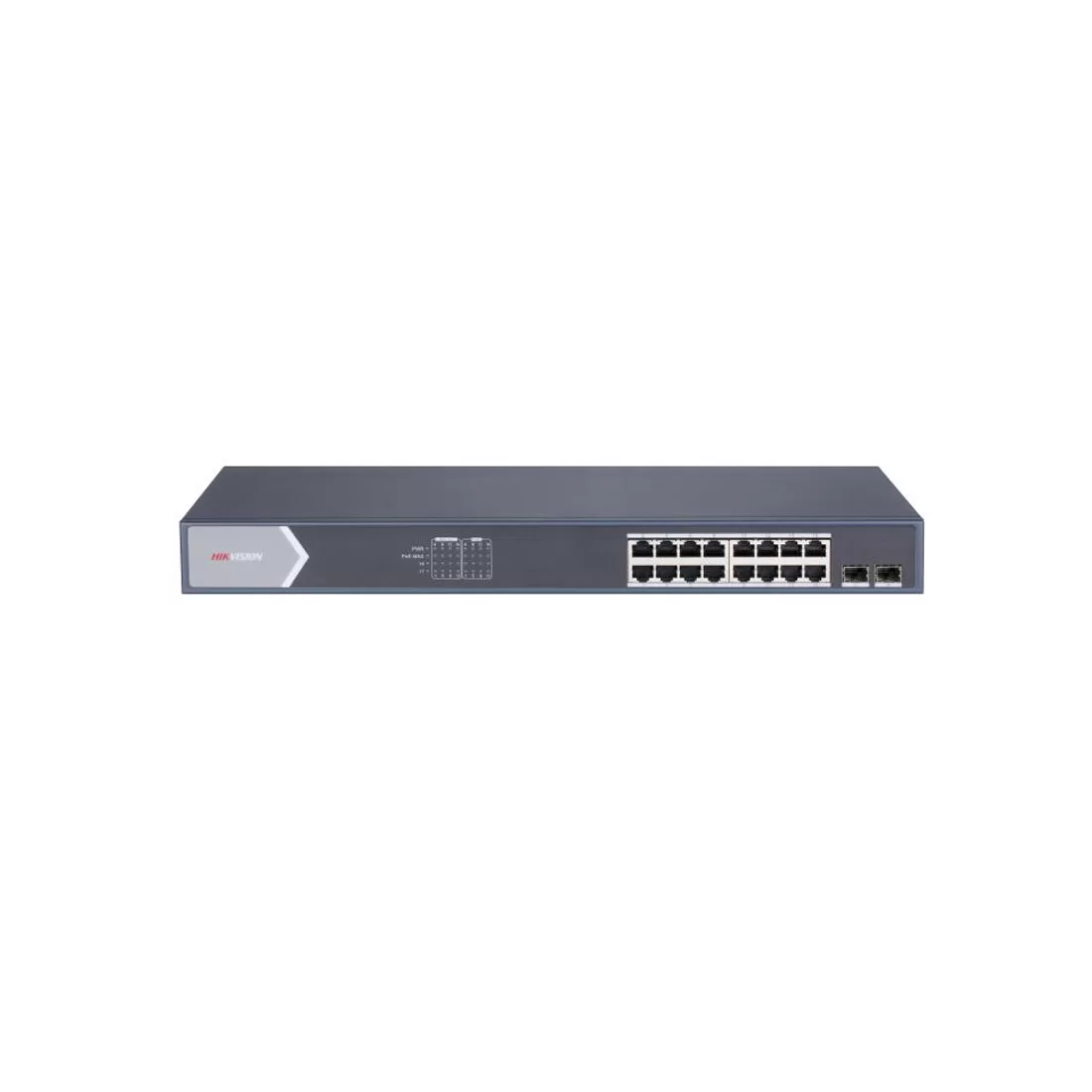 Коммутатор Hikvision DS-3E0518P-E/M, 16 портов 1 Гбит/с, 2×SFP, PoE, неуправляемый – купить недорого с доставкой по Алматы и Казахстану