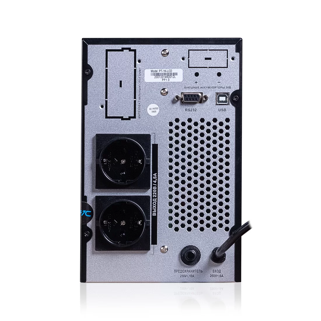 Источник бесперебойного питания SVC PT-1K-LCD, 800 Вт, онлайновый, AVR, 2 розетки – купить недорого с доставкой по Алматы и Казахстану фото 3