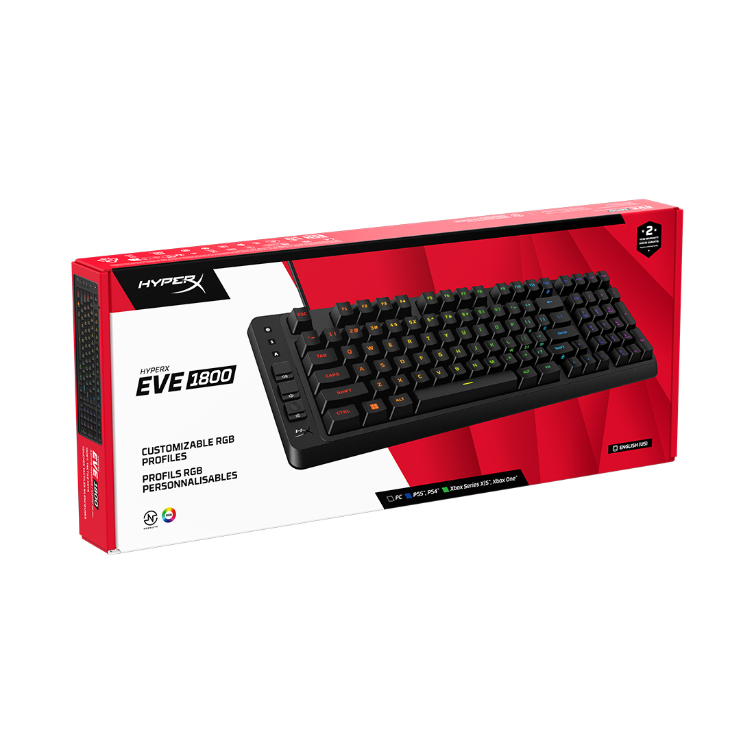 Клавиатура игровая мембранная проводная HyperX Eve 1800, чёрная – купить недорого с доставкой по Алматы и Казахстану