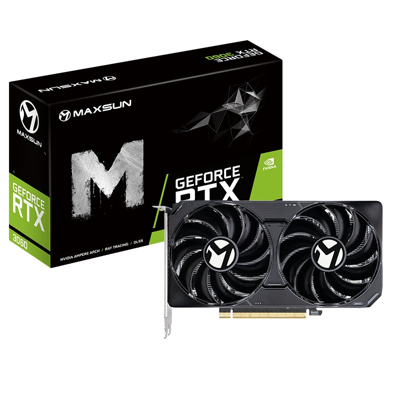 Видеокарта MaxSun GeForce RTX 3060 TRB 12GB GDDR6 (MS-RTX3060 TRB 12G)