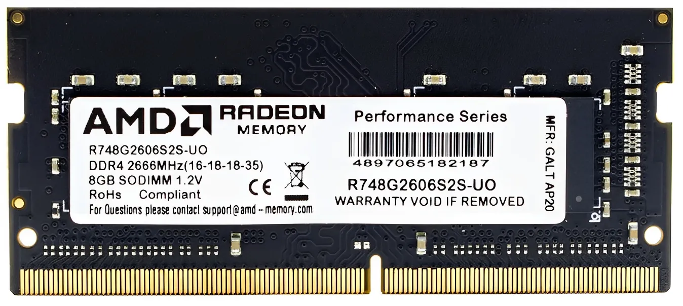 Оперативная память для ноутбука  4Gb DDR4 2400MHz AMD Radeon R7 Series R744G2400S1S-U Retail — оперативная память RAM