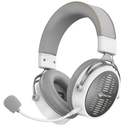 Гарнитура беспроводная Meetion BTH013 White, 20~20,000Hz, 118±3dB, 50mm Drivers, 2.4G/BT5.3, 1200mAh, белая — купить в Казахстане | neom.kz