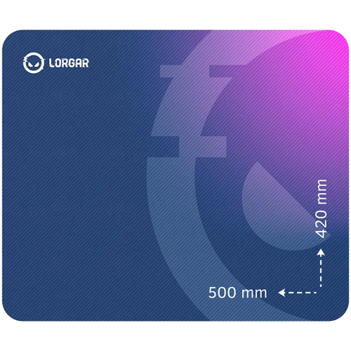 Lorgar Main 135, Gaming mouse pad, High-speed surface, Purple anti-slip rubber base, size: 500mm x 420mm x 3mm, weight 0.41kg — купить в Казахстане | neom.kz