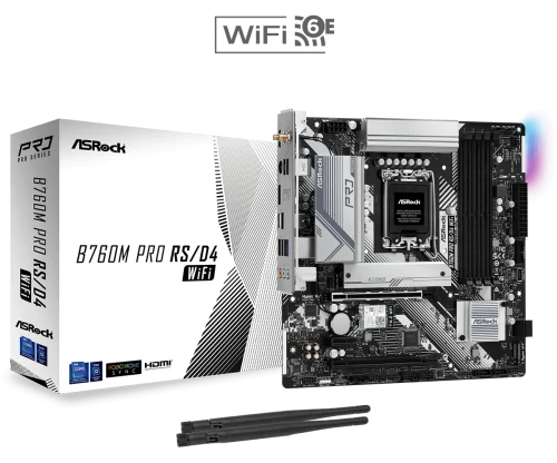 Материнская плата ASRock B760M PRO RS/D4 WIFI LGA1700 B760 DDR4 Micro ATX