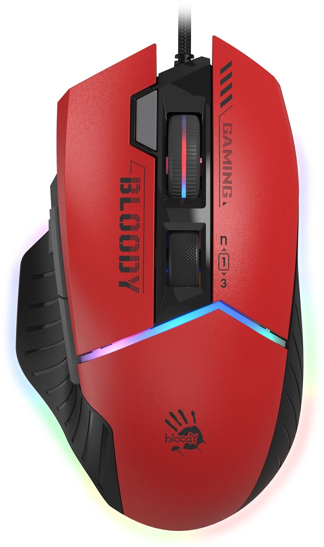 Комплект клавиатура + мышь проводной A4Tech Bloody BS5100 4в1, красный