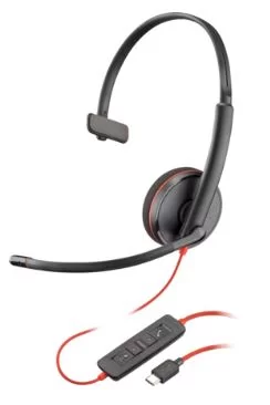 Наушники проводные Poly BLACKWIRE,C3210 USB-C (8X214A6) — купить в Казахстане | neom.kz
