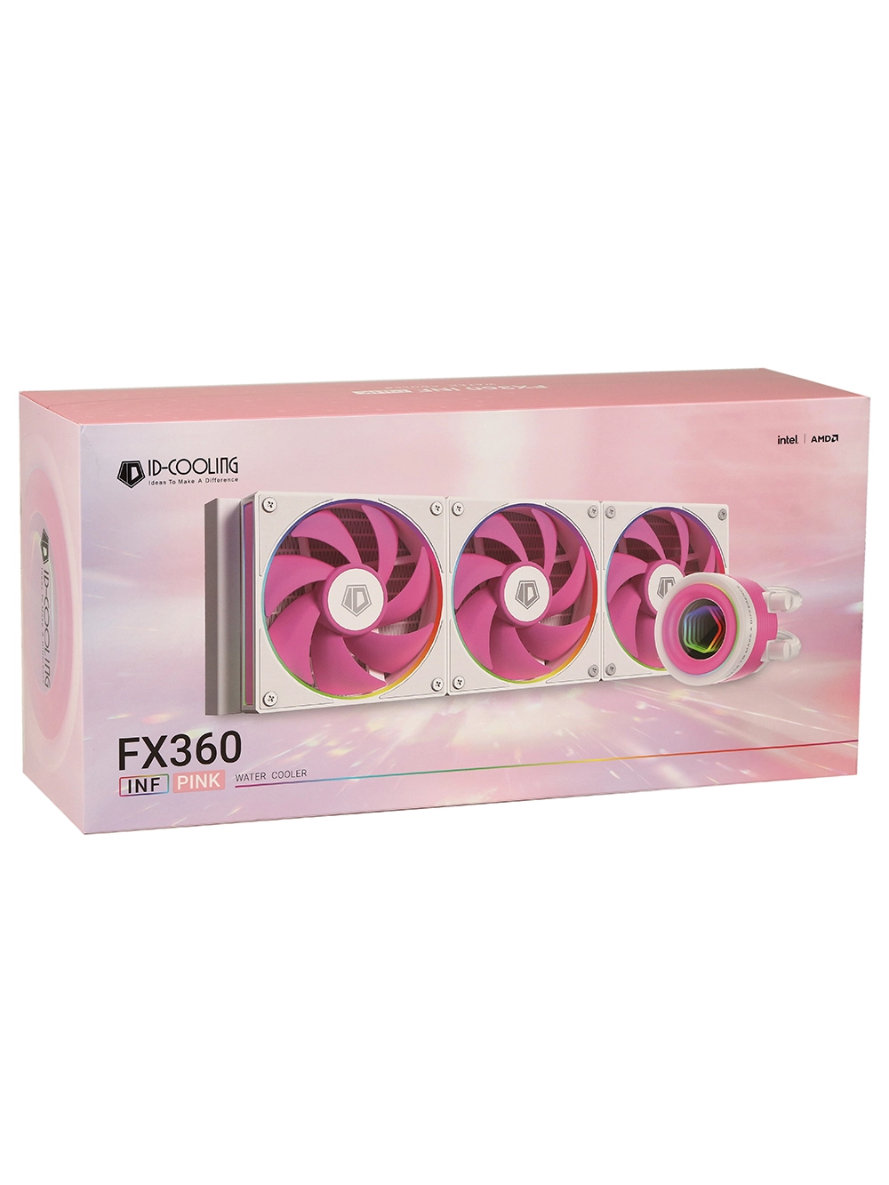Система водяного охлаждения ID-Cooling FX360 INF Pink 360 мм – купить недорого с доставкой по Алматы и Казахстану фото 5