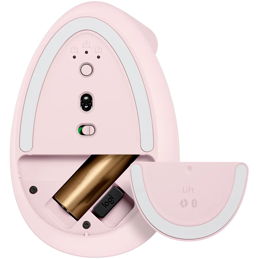 Мышь вертикальная беспроводная Logitech Lift Bluetooth Vertical Ergonomic, 6 кнопок, 4000 dpi, розовая – купить недорого с доставкой по Алматы и Казахстану фото 5