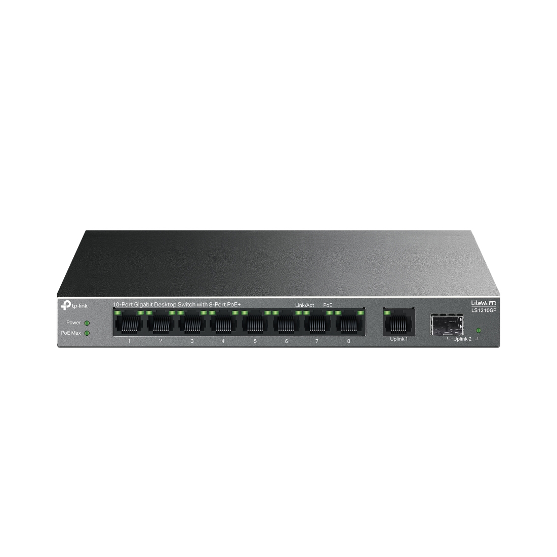 Коммутатор TP-Link LS1210GP, 9 портов 1 Гбит/с, 1×SFP, PoE+, неуправляемый – купить недорого с доставкой по Алматы и Казахстану