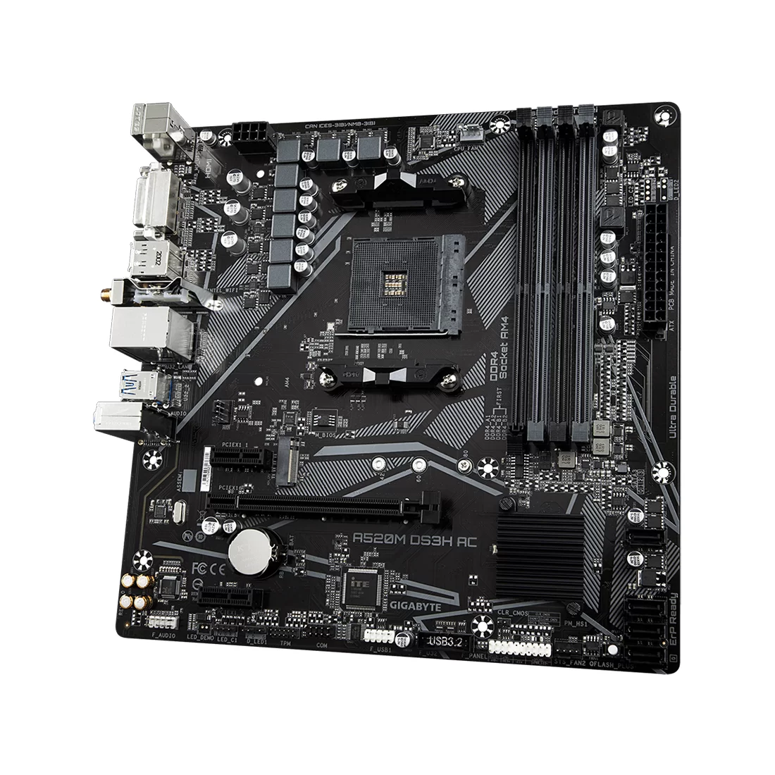 Материнская плата Gigabyte A520M DS3H AC – купить недорого с доставкой по Алматы и Казахстану