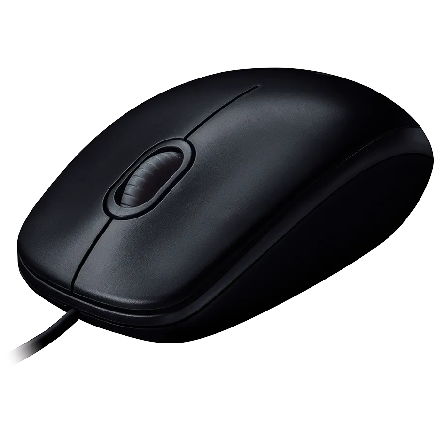 Мышь проводная Logitech B100, 3 кнопки, 800 dpi, чёрная – купить недорого с доставкой по Алматы и Казахстану
