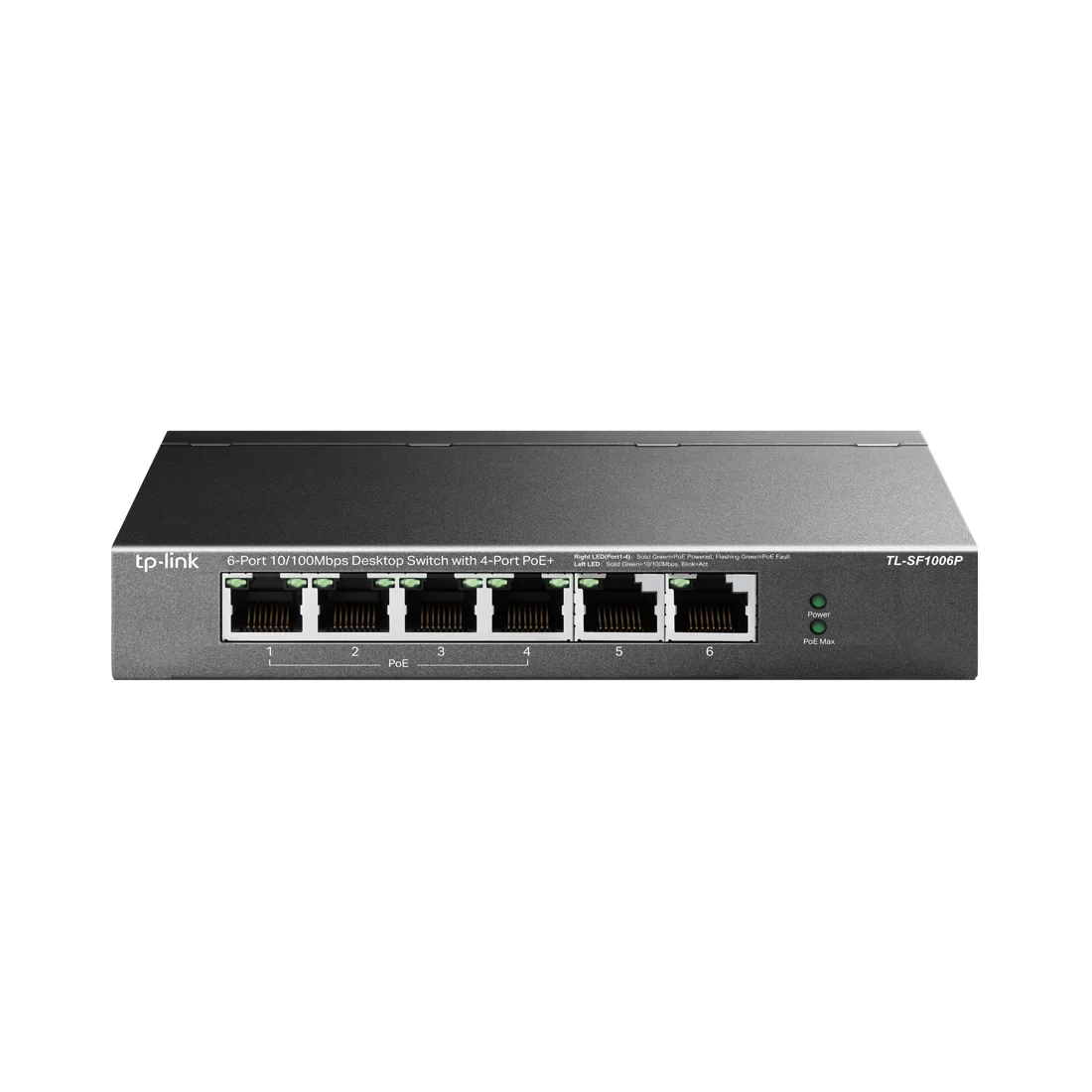 Коммутатор TP-Link TL-SF1006P, 4 порта 100 Мбит/с, PoE+, неуправляемый – купить недорого с доставкой по Алматы и Казахстану