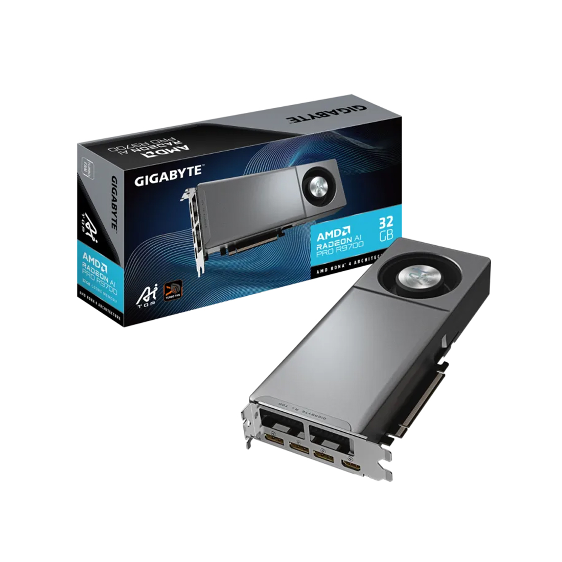 Видеокарта Gigabyte (GV-R9700AI TOP-32GD) Radeon AI PRO R9700 AI TOP 32G