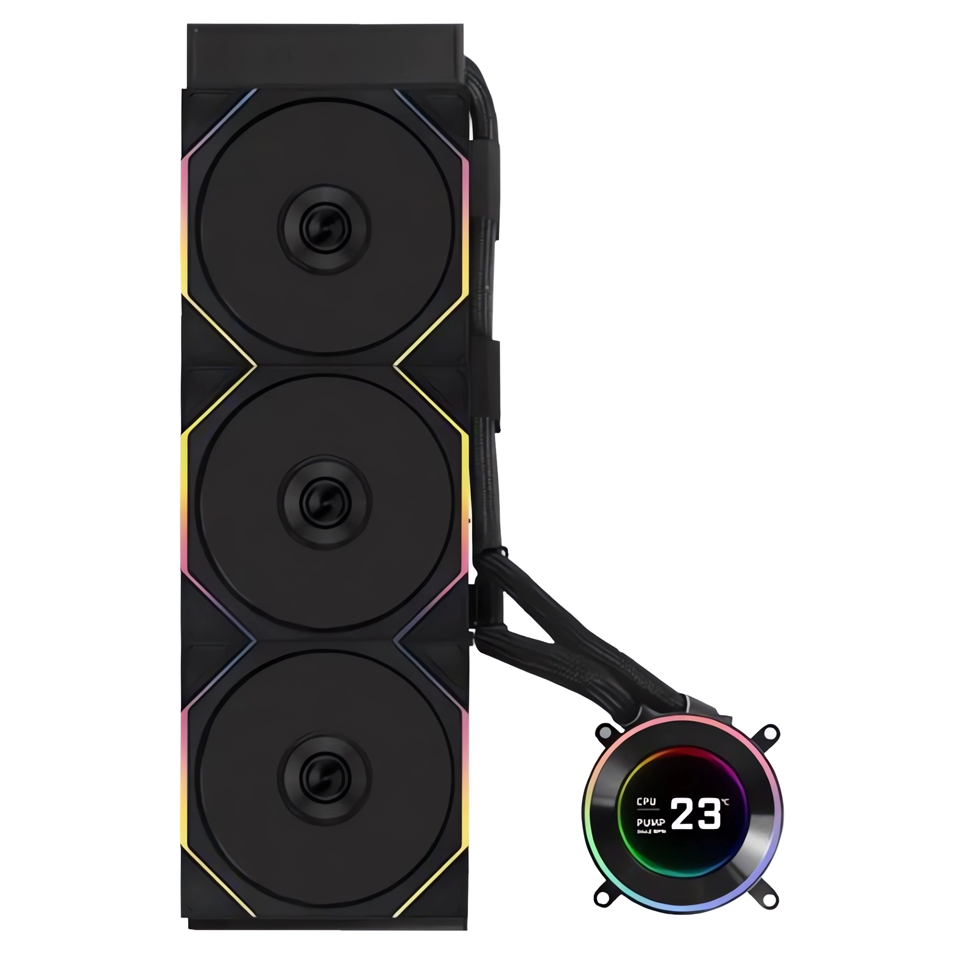 Система водяного охлаждения Lian Li HydroShift II LCD-C 360TL Black 360 мм – купить недорого с доставкой по Алматы и Казахстану фото 2
