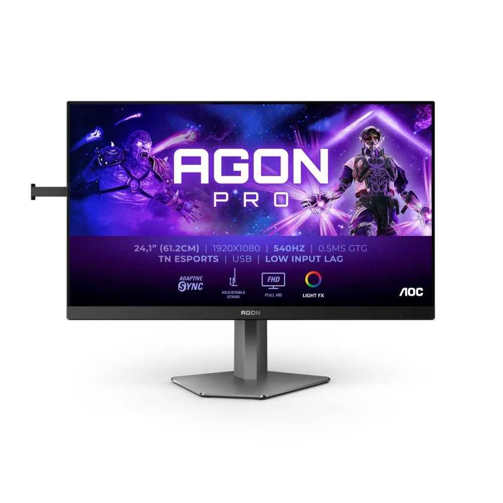 Монитор Игровой 24,1" AOC AGON AG246FK IPS 540Hz 0,3ms 400cd/m2 1000:1 2xHDMI DP 4xUSB 3.2 Черный – купить недорого с доставкой по Алматы и Казахстану