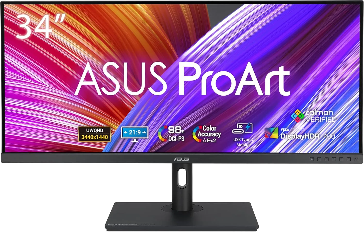 Монитор ASUS PA348CGV 34" IPS,21:9 QHD (3440x1440x120Hz),350cd/m2,1000:1,178/178,2ms,2HDMI,DP,Sp2W,USB Hub,HDR400 – купить недорого с доставкой по Алматы и Казахстану