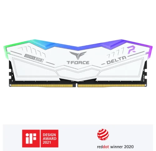 Оперативная память DDR5 64GB (2x32GB Kit) 6000MHz TeamGroup DELTA RGB White — оперативная память RAM