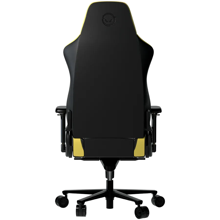 LORGAR Base 311, Gaming chair, PU eco-leather, 1.8 mm metal frame, multiblock mechanism, 4D armrests, 5 Star aluminium base, Class-4 gas lift, 75mm PU casters, Black + yellow – купить недорого с доставкой по Алматы и Казахстану фото 5