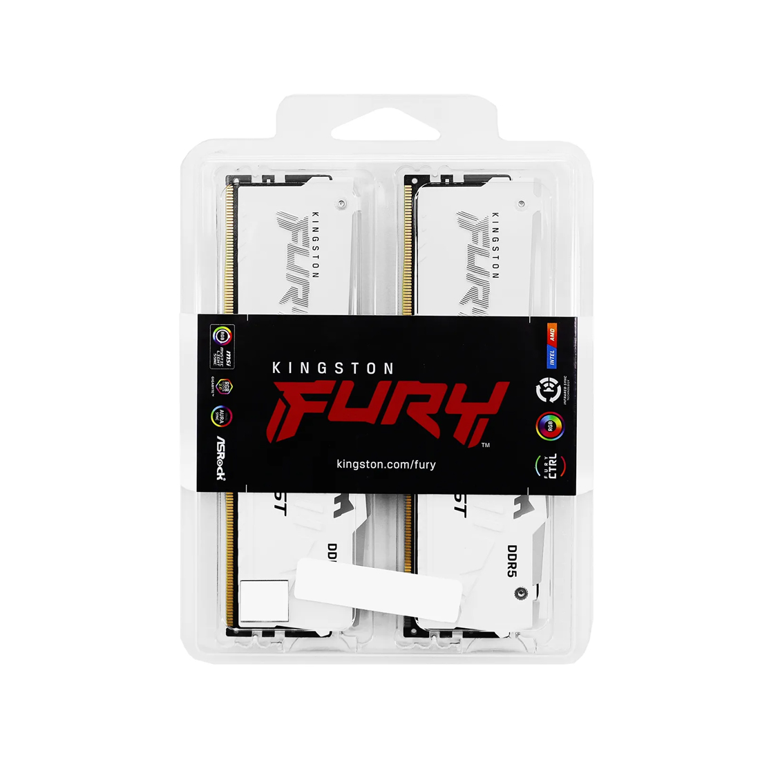 Комплект модулей памяти Kingston FURY Beast KF560C36BWEAK2-64 DDR5 64GB (Kit 2x32GB) 6000MHz, White — оперативная память RAM фото 3