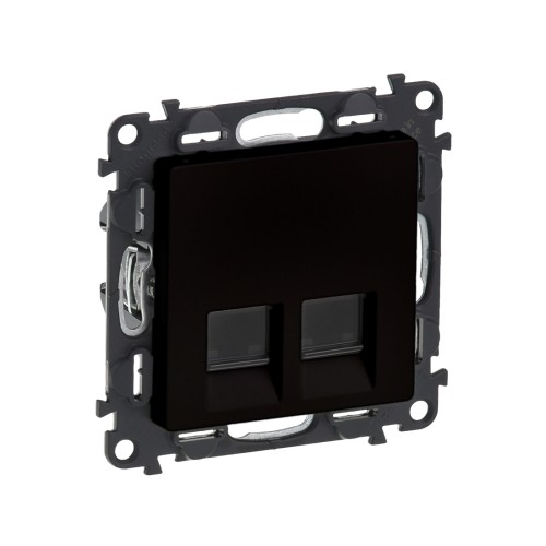 Розетка компьютерная RJ-45 Legrand Valena 756343, 2 порта, кат.6 U/UTP, антрацит — купить в Казахстане | neom.kz