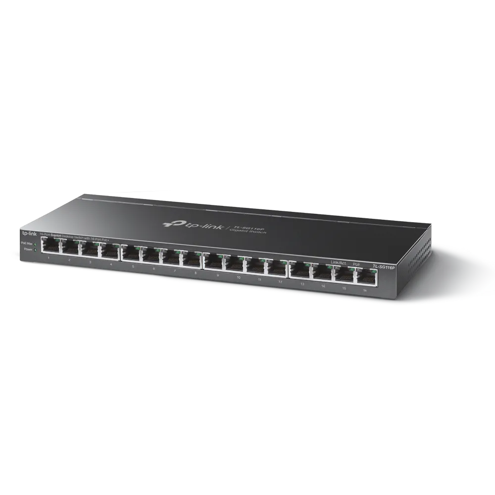 Коммутатор TP-Link TL-SG116P, PoE+