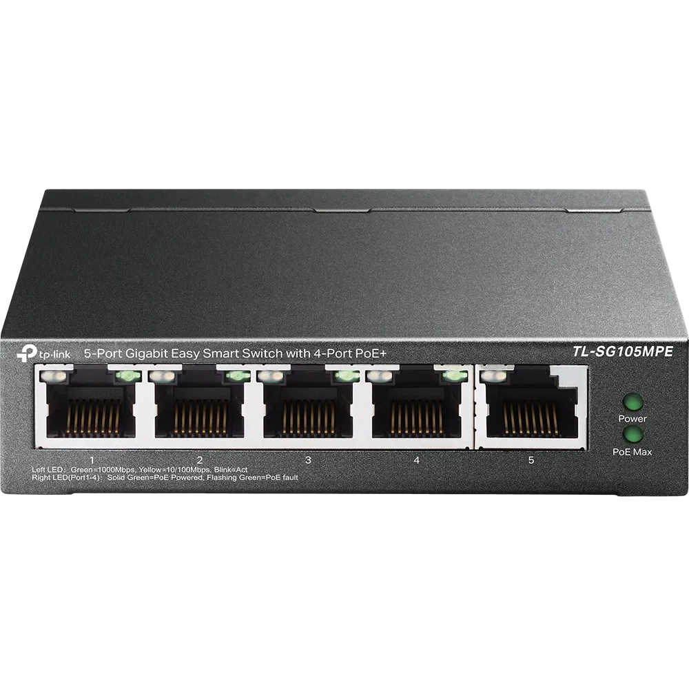 Коммутатор TP-Link TL-SG105MPE, 1 Гбит/с, PoE+, управляемый L2