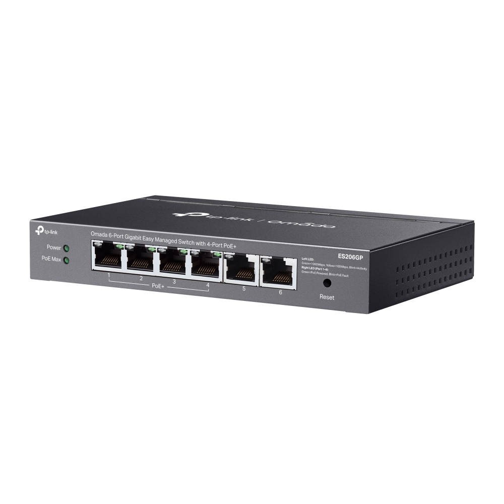 Коммутатор TP-Link ES206GP, 1 Гбит/с, PoE+, управляемый L2