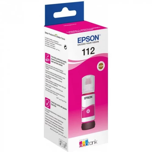 Чернила Epson 112, L11160/L15150/L15160/L6550/L6570/ЖEЛTAЯ НАКЛЕЙКА, Magenta (C13T06C34A_N) — купить в Казахстане | neom.kz