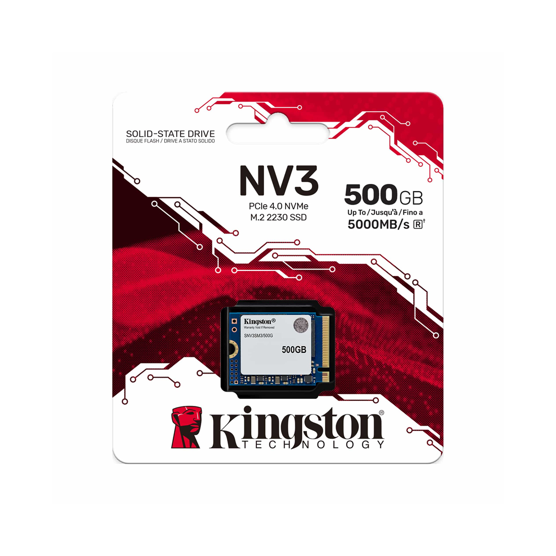 SSD-накопитель Kingston NV3 500GB M.2 2230 PCIe 4.0 NVMe