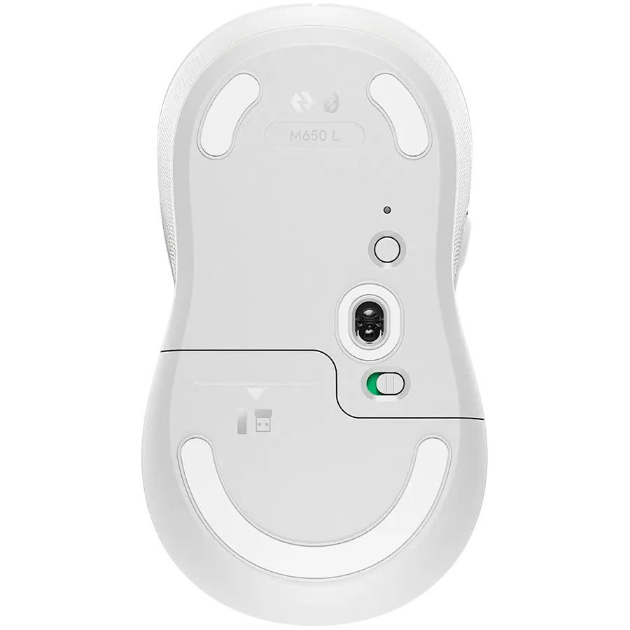Мышь беспроводная Logitech M650L Signature Bluetooth, 5 кнопок, 4000 dpi, белая – купить недорого с доставкой по Алматы и Казахстану