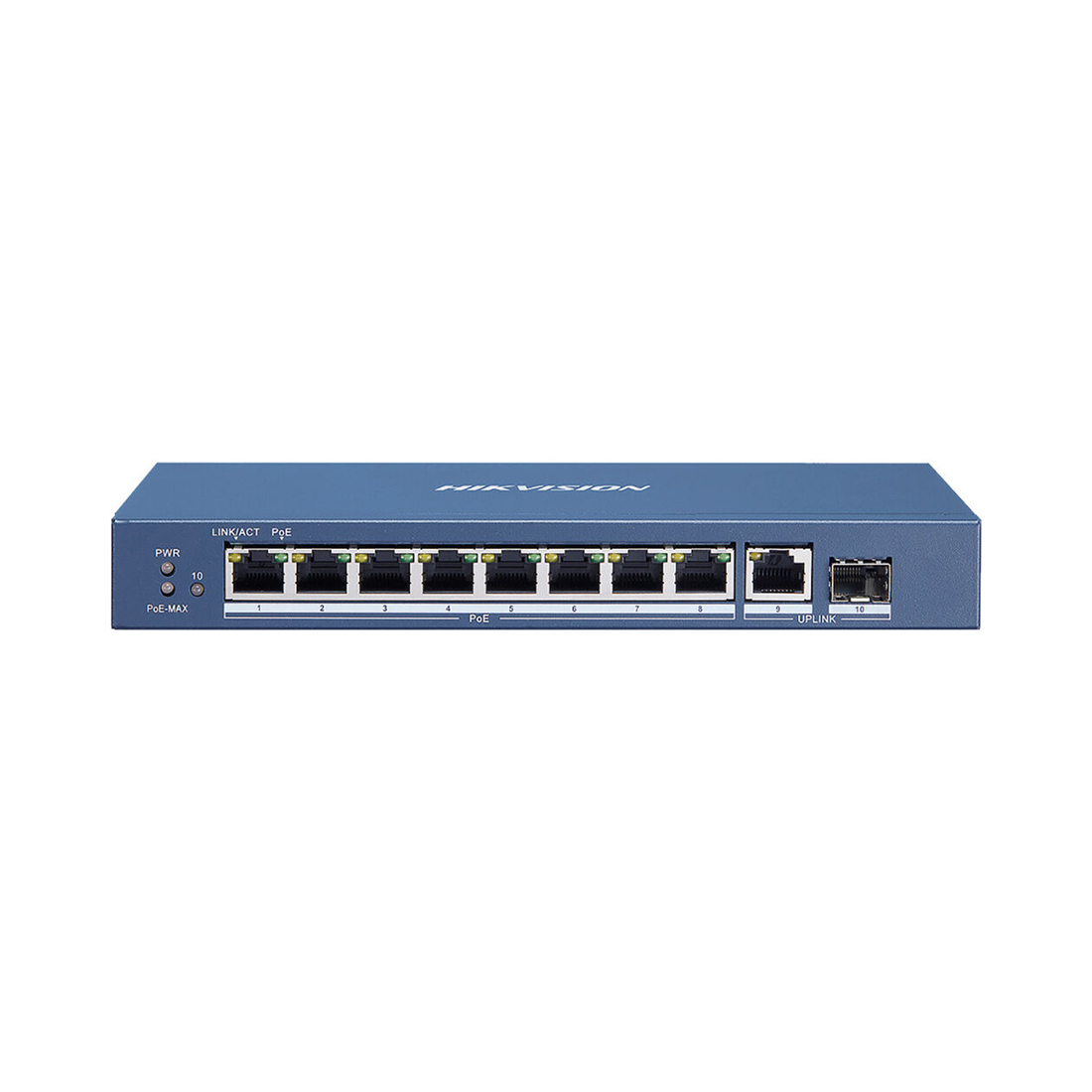 Коммутатор Hikvision DS-3E0510P-E(B), 9 портов 1 Гбит/с, 1×SFP, PoE+, неуправляемый – купить недорого с доставкой по Алматы и Казахстану