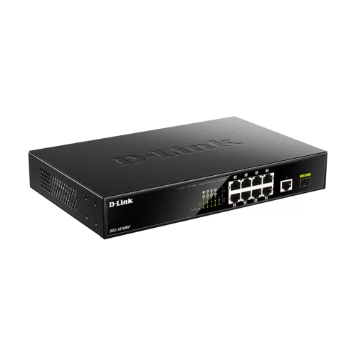 Коммутатор D-Link DGS-1010MP/A1A, 9 портов 1 Гбит/с, 1×SFP, PoE, неуправляемый — купить в Казахстане | neom.kz