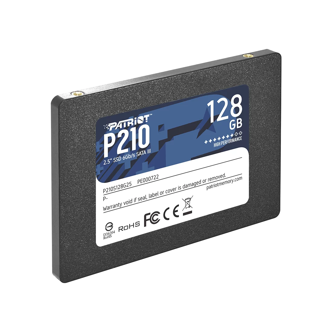 SSD накопитель 128 GB Patriot P210, 2.5", SATA III
