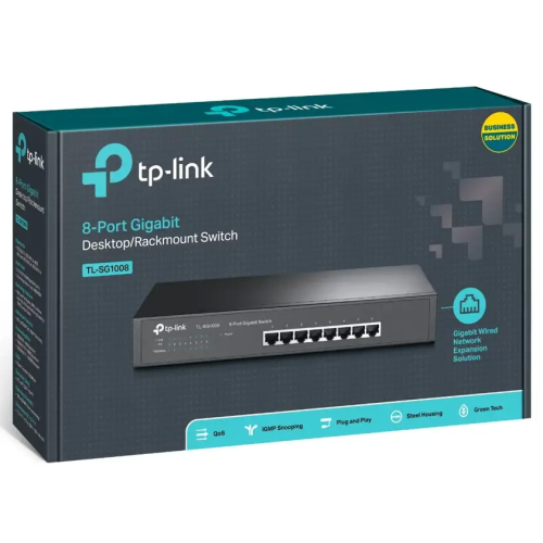 Коммутатор TP-Link TL-SG1008, 8 портов 1 Гбит/с, неуправляемый — купить в Казахстане | neom.kz