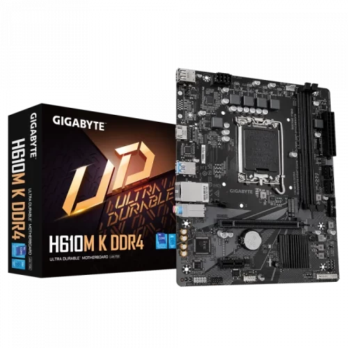 Сист.плата Gigabyte H610M K DDR4 2.0, H610, 1700, 2xDDR4, PCI-Ex16, PCI-Ex1, M.2, 2xSATA, HDMI, BOX