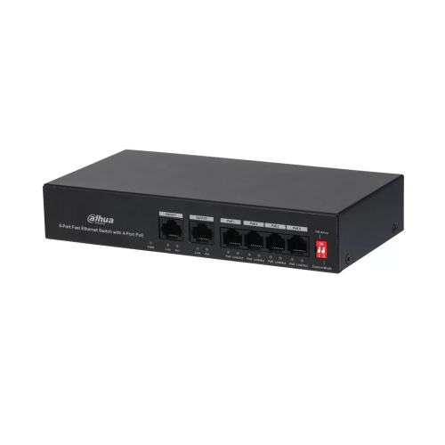 Коммутатор Dahua DH-PFS3006-4ET-36, 6 портов 100 Мбит/с, PoE — купить в Казахстане | neom.kz
