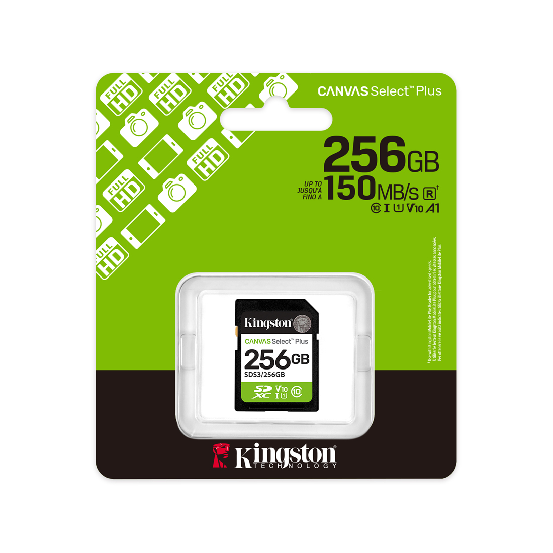 Карта памяти Kingston SDS3/256GB Canvas Select Plus C10 UHS-I U1 V10 256GB – купить недорого с доставкой по Алматы и Казахстану