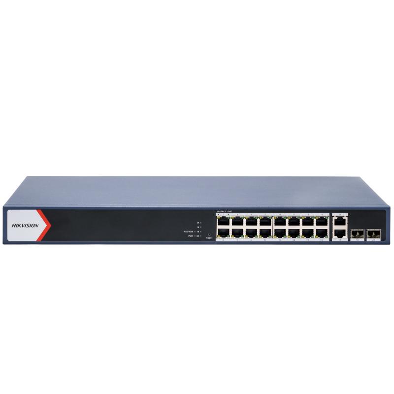 Коммутатор Hikvision DS-3E1520P-EI, 18 портов 1 Гбит/с, PoE, управляемый L2