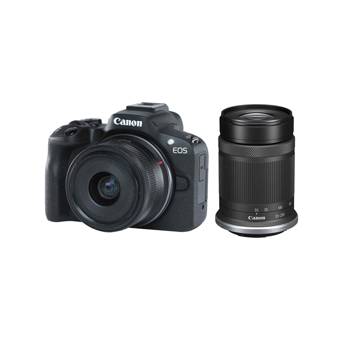 Беззеркальный фотоаппарат Canon EOS R50 + RF-S 18-45 мм + RF-S 55-210 мм Black (5811C034) – купить недорого с доставкой по Алматы и Казахстану