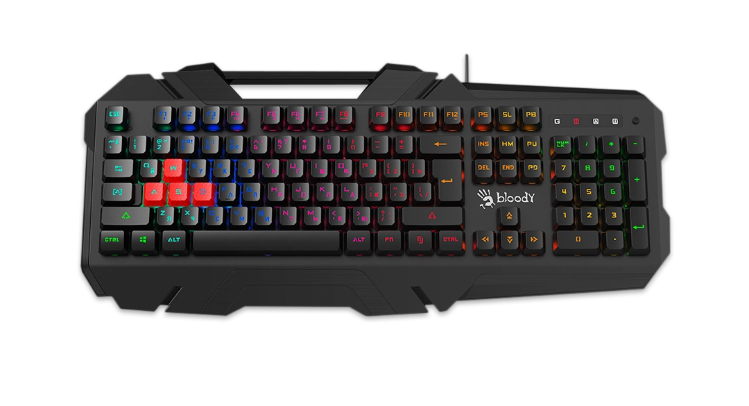 Клавиатура игровая мембранная проводная A4Tech Bloody B150N