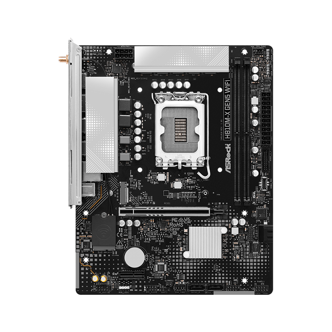 Материнская плата ASRock H810M-X Gen5 WiFi LGA1851 H810 DDR5 Micro ATX