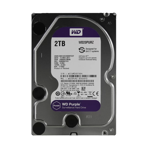 Жесткий диск HDD 2000 Gb Western Digital (WD20PURZ), 3.5", 64Mb, SATA III, Purple – купить недорого с доставкой по Алматы и Казахстану
