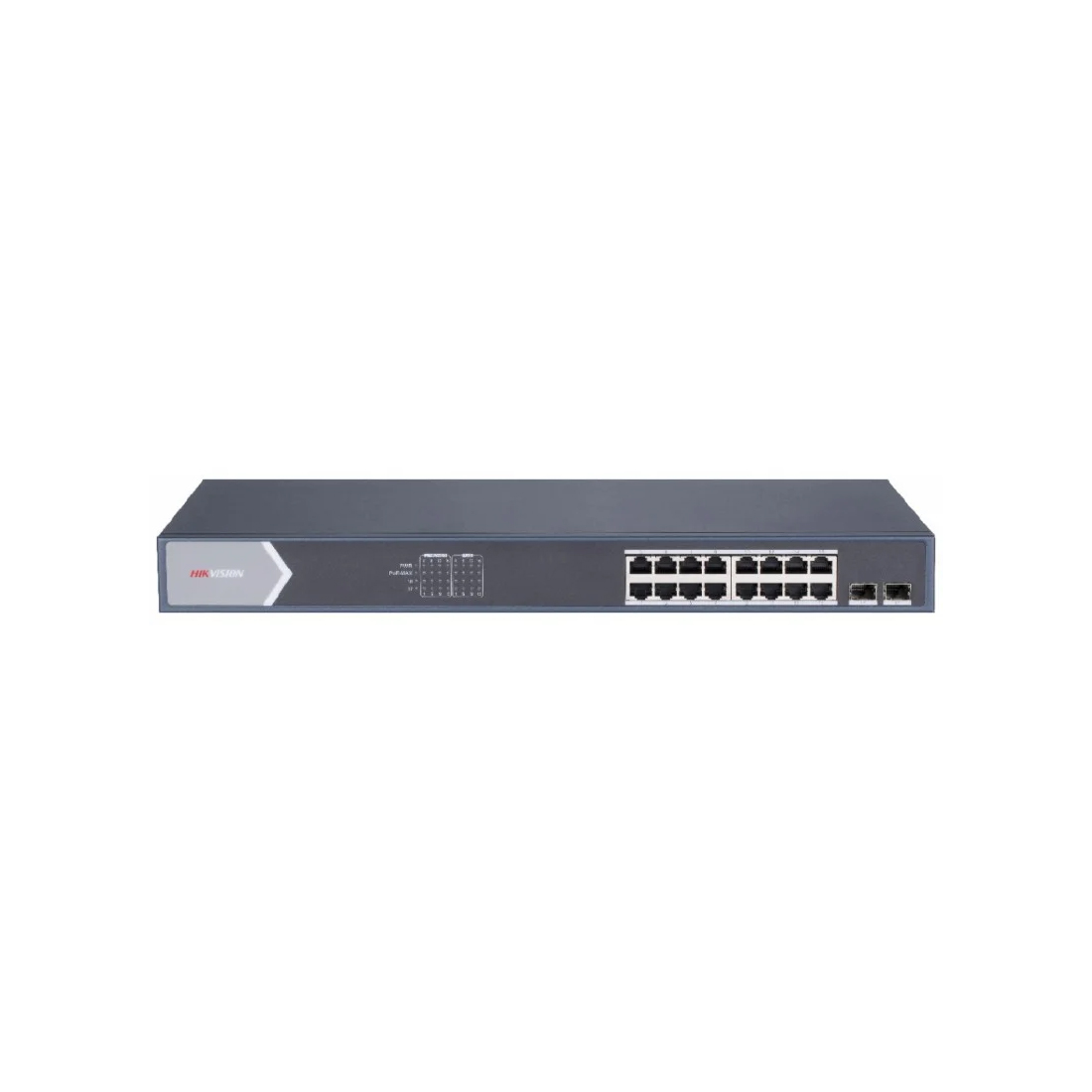 Коммутатор Hikvision DS-3E0518P-E/M(B), 16 портов 1 Гбит/с, 2×SFP, PoE+, неуправляемый – купить недорого с доставкой по Алматы и Казахстану