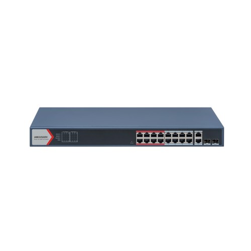 Коммутатор Hikvision DS-3E1318P-EI (B), 16 портов 100 Мбит/с, 2×SFP, PoE+, управляемый L2 — купить в Казахстане | neom.kz