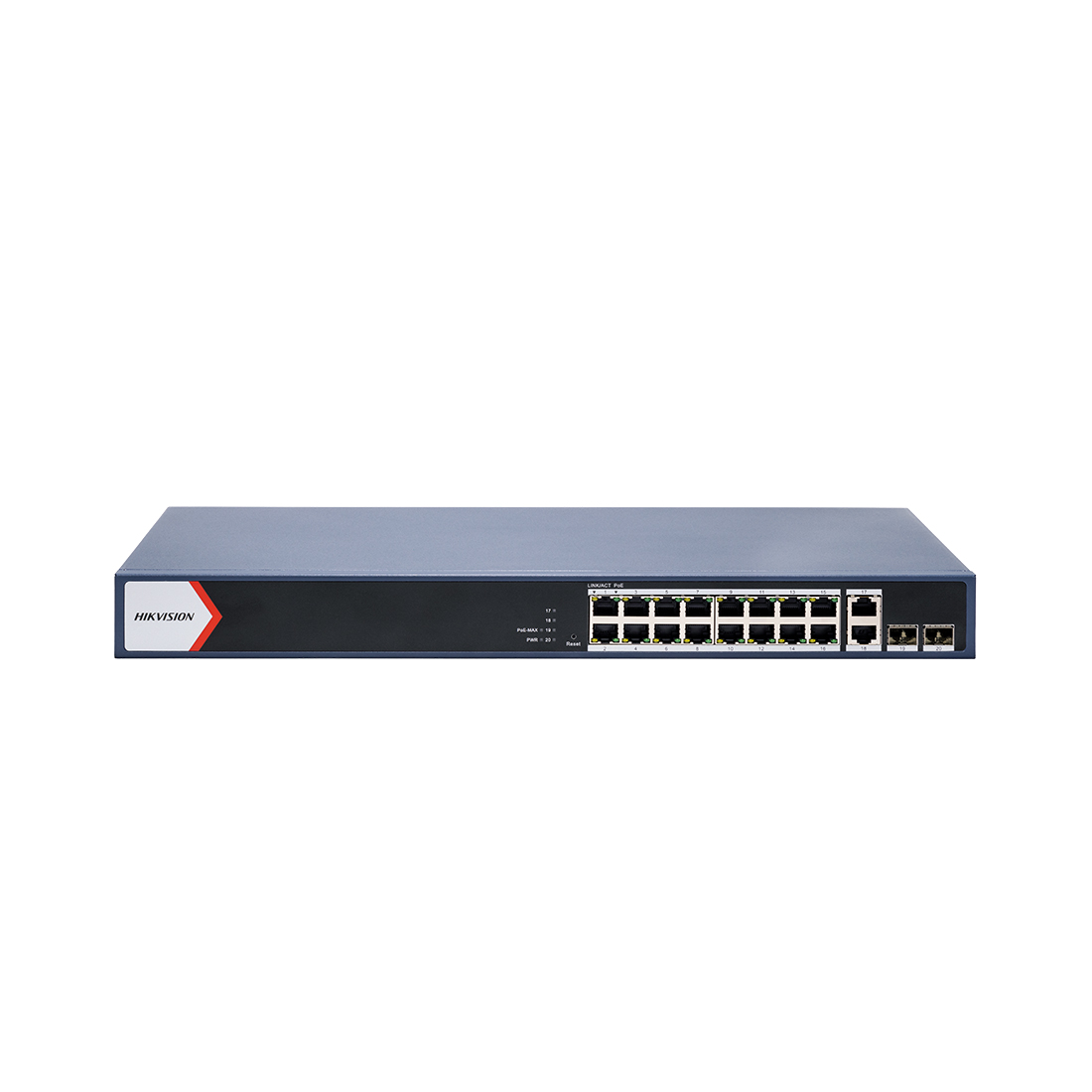 Коммутатор Hikvision DS-3E1520P-EI/M, 16 портов 1 Гбит/с, 2×SFP, PoE+, управляемый L2 – купить недорого с доставкой по Алматы и Казахстану