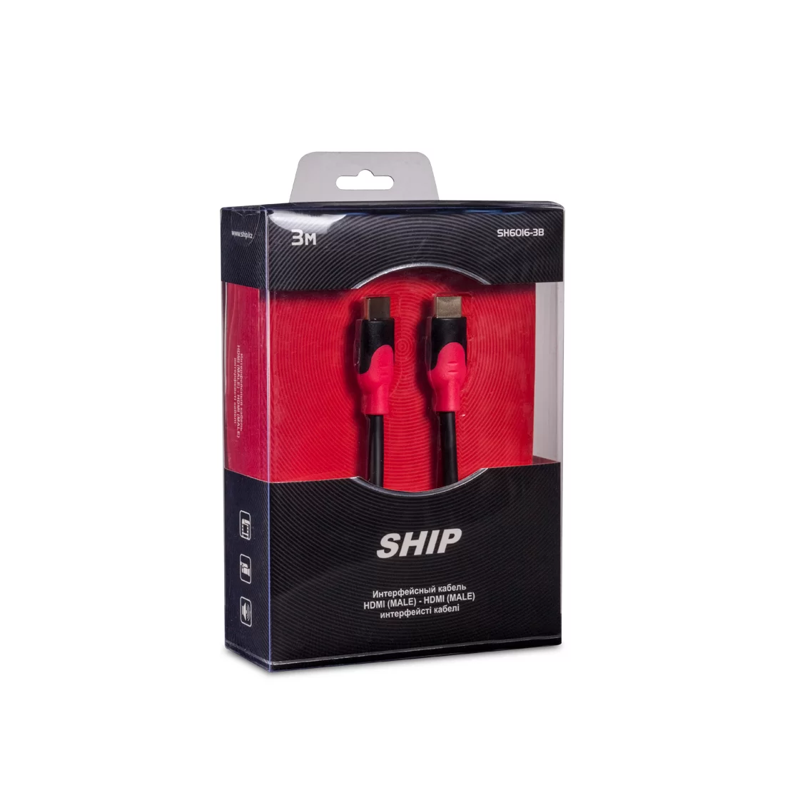Интерфейсный кабель HDMI-HDMI SHIP SH6016-3B 30В Блистер – купить недорого с доставкой по Алматы и Казахстану