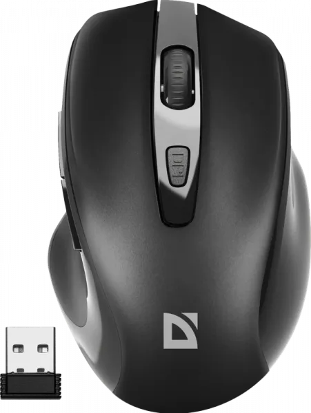 Мышь беспроводная Defender Prime MB-053, 6 кнопок, 1600 dpi, чёрная — купить в Казахстане | neom.kz