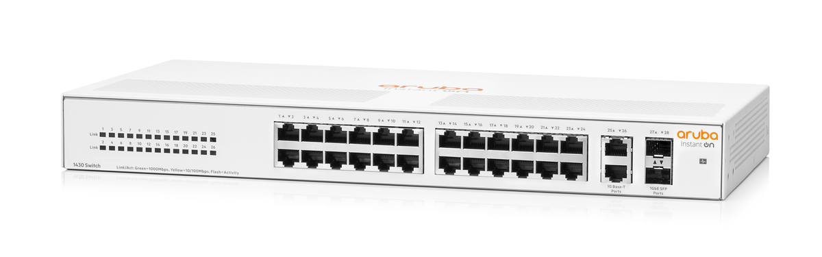 Коммутатор Aruba R8R50A, 26 портов 1 Гбит/с, 2×SFP, неуправляемый — купить в Казахстане | neom.kz