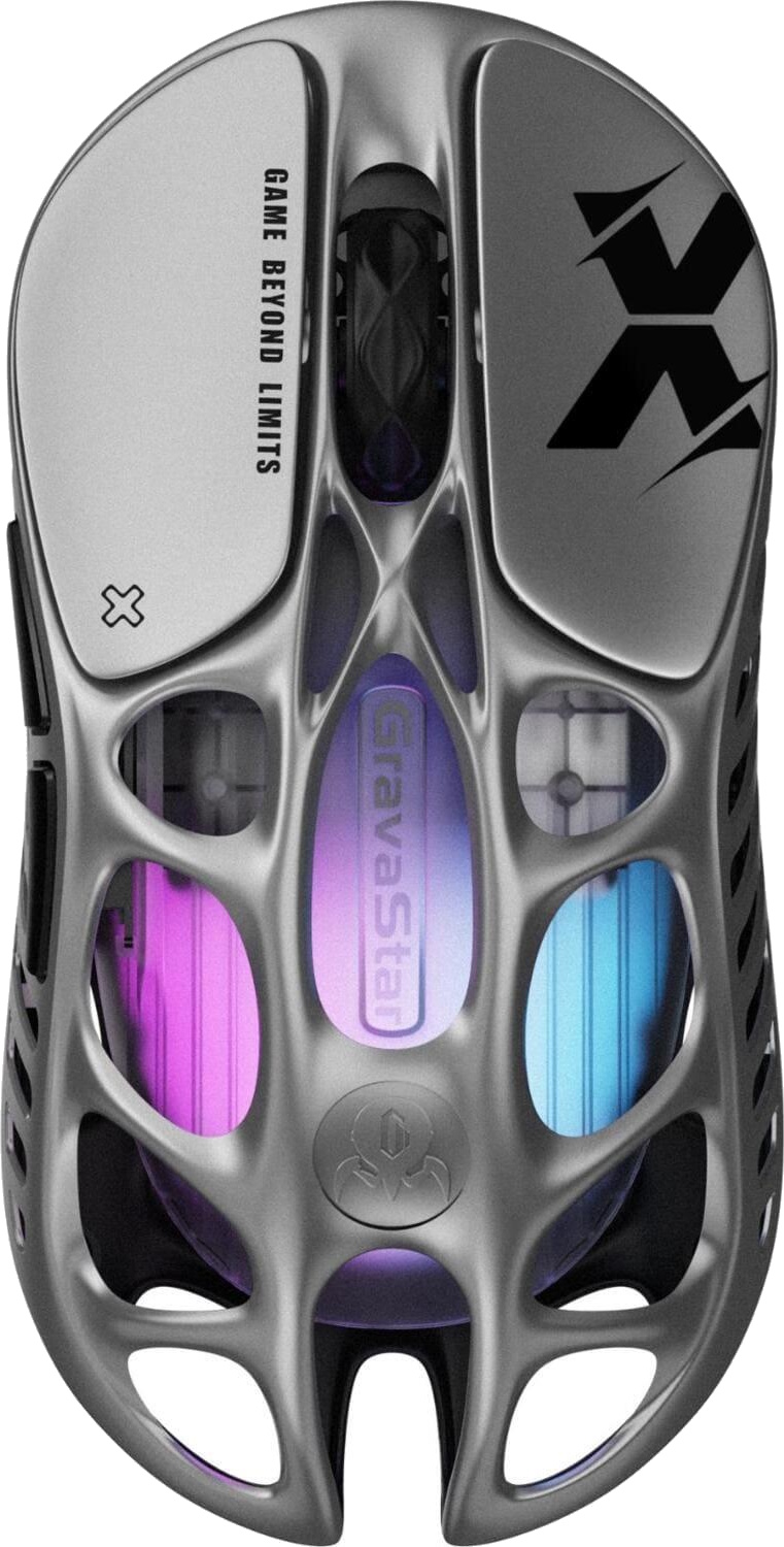 Мышь беспроводная GravaStar Mercury X, 5 кнопок, 32000 dpi, серая — купить в Казахстане | neom.kz