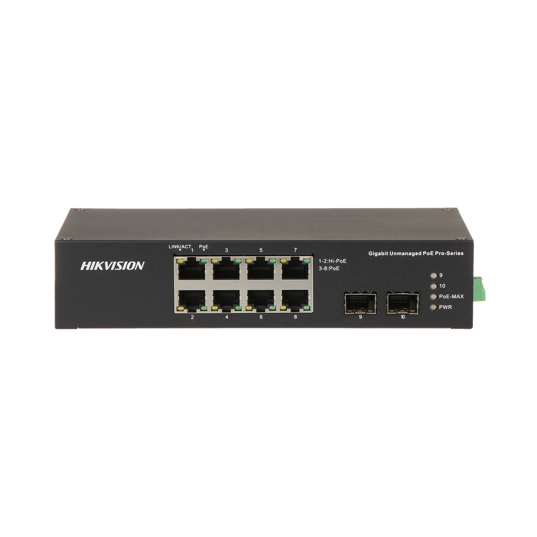 Коммутатор Hikvision DS-3T0510HP-E/HS, 8 портов 1 Гбит/с, 2×SFP, PoE++, неуправляемый – купить недорого с доставкой по Алматы и Казахстану